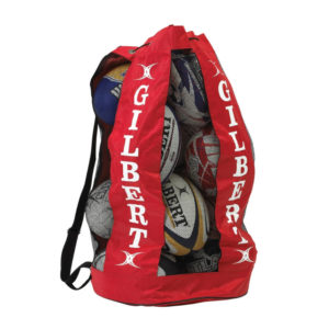 Gilbert Breathable Ball Bag Bolsa Portabalones Rugby Rojo