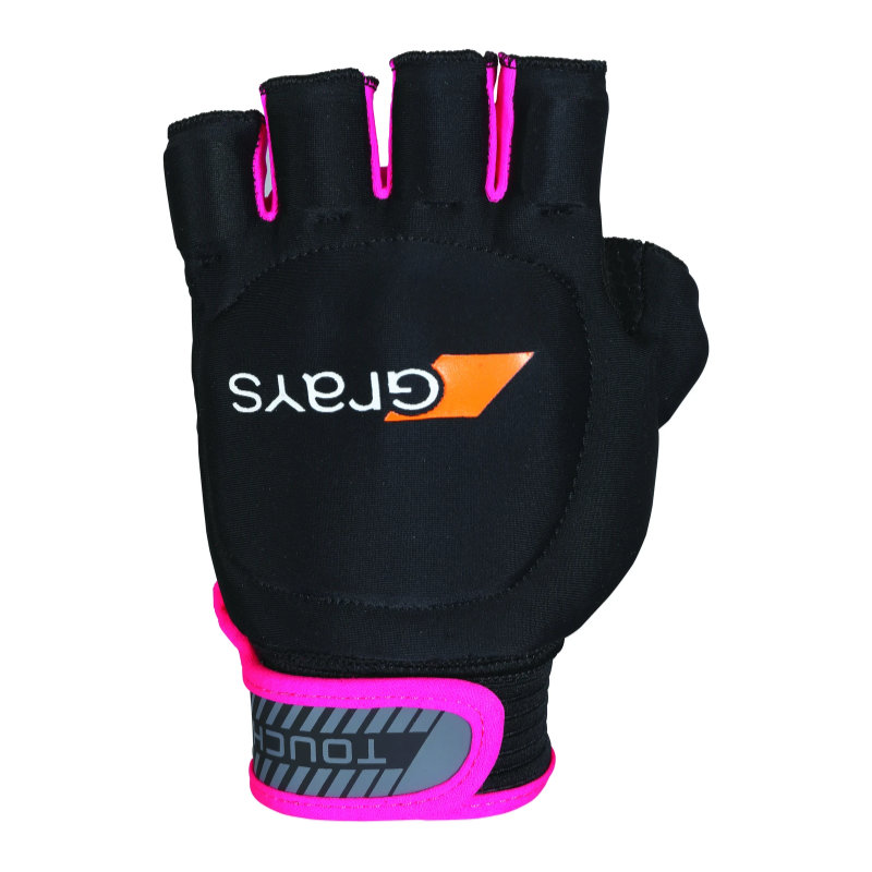 Grays Touch Guantes Hockey Gloves Negro y Fucsia